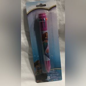 Disney 8 color Pen The Little Mermaid graphic purple. Size 6-1/2”L X 2” W.